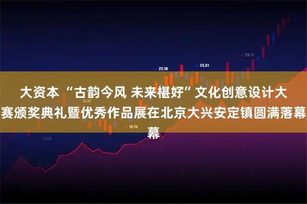 大资本 “古韵今风 未来椹好”文化创意设计大赛颁奖典礼暨优秀作品展在北京大兴安定镇圆满落幕